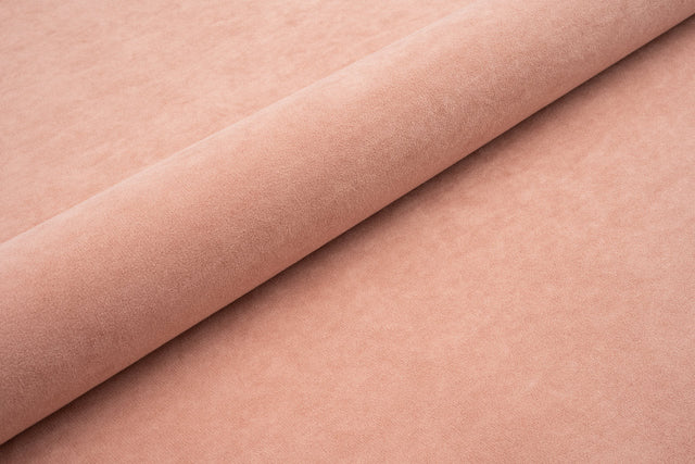 Dammig rosa tjock matt velour möbeltyg med fleecebaksida (bild 1 av 3)