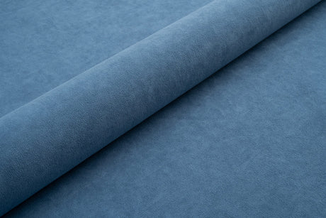 Gråblå tjock matt velour möbeltyg med fleecebaksida (bild 1 av 3)