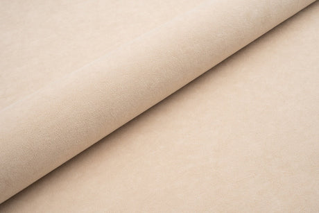 Beige tjock matt velour möbeltyg med fleecebaksida (bild 1 av 3)