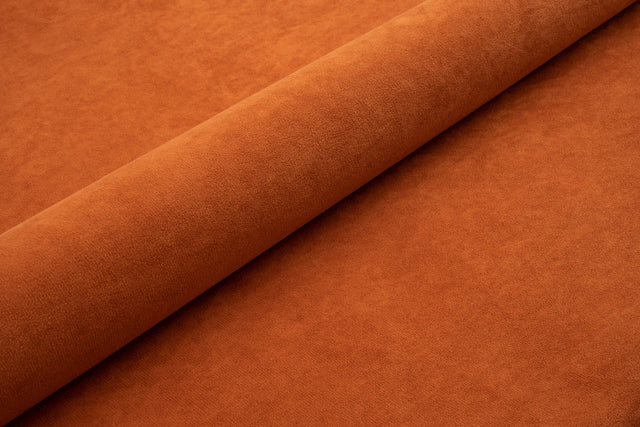Rustbrun tjock matt velour möbeltyg med fleecebaksida (bild 1 av 3)