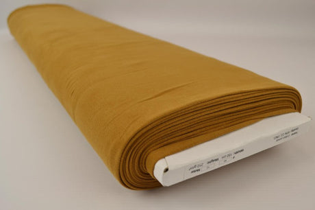 Mörk currygul bomullsjersey – naturlig, andningsbar & stretchig (bild 2 av 7)