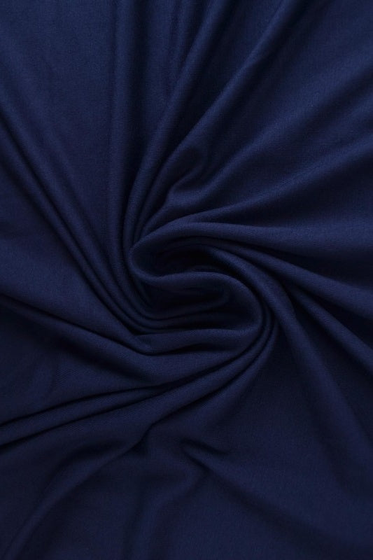 Mörk navy viskosjersey – mjuk, andningsbar & elastisk (bild 1 av 4)