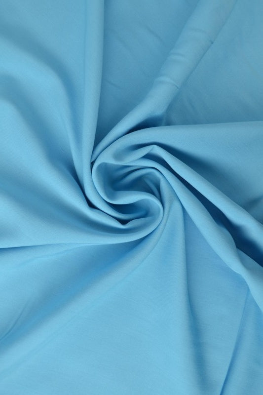 Aqua blå viskostyg – lätt fall & elegant matt glans (bild 1 av 4)