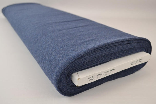 Mörk jeans melange bomullsjersey – naturlig, andningsbar & stretchbar (bild 2 av 7)
