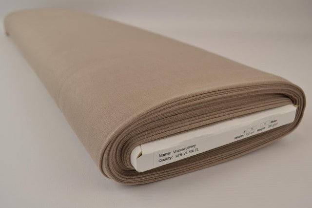 Taupe viskosjersey – mjuk, andningsbar & elastisk (bild 2 av 4)