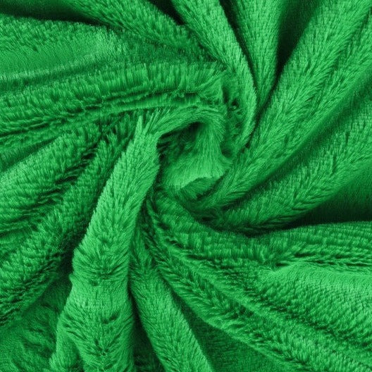 Grön mjuk plysch – 10 mm lugg & tvärsgående stretch (bild 1 av 5)