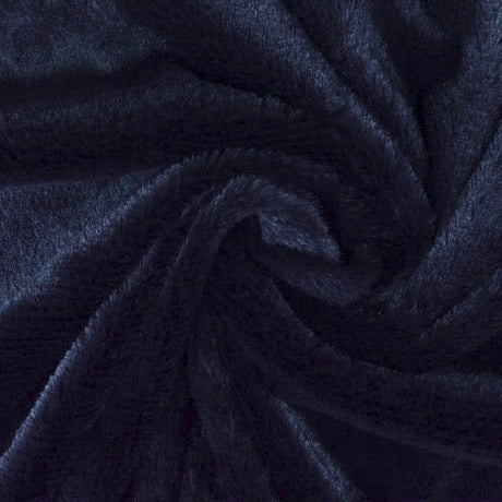 Navy mjuk plysch – 10 mm lugg & tvärsgående stretch (bild 1 av 5)