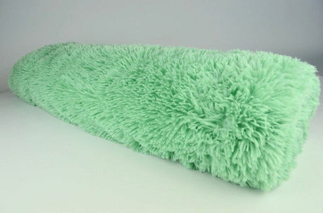 Mintgrön långhårig plysch – 30 mm lugg & tvärsgående stretch (bild 2 av 5)