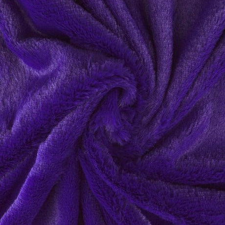 Indigoblå mjuk plysch – 10 mm lugg & tvärsgående stretch (bild 1 av 5)