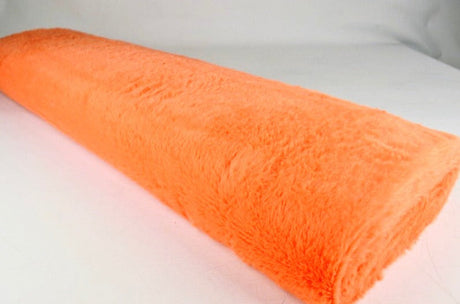 Orange mjuk plysch – 10 mm lugg & tvärsgående stretch (bild 2 av 5)