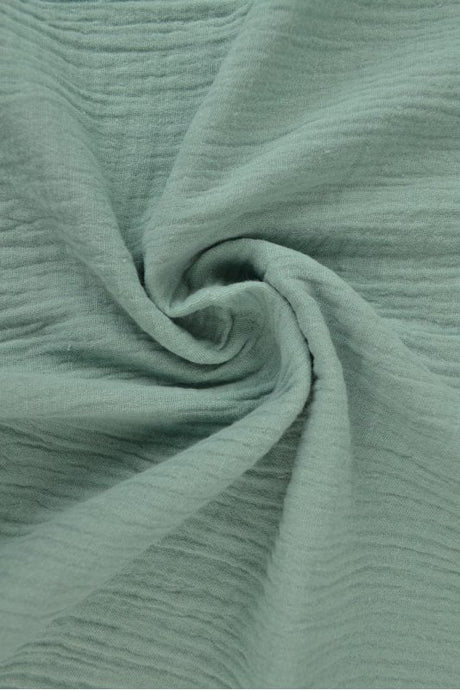 Vintagegrön double gauze musslin – mjuk & andningsbar (bild 1 av 5)
