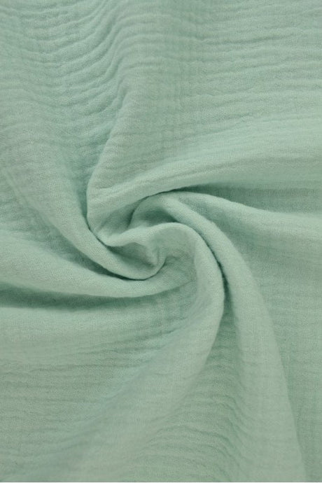 Mintgrön double gauze musslin – mjuk & andningsbar (bild 1 av 5)