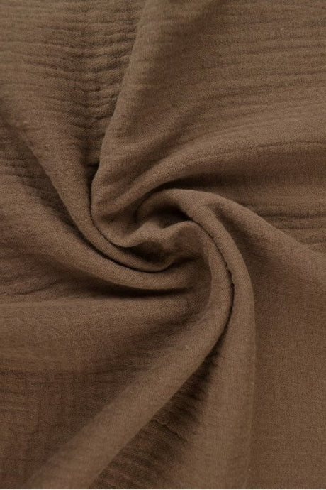 Brun double gauze musslin – mjuk & andningsbar (bild 1 av 5)