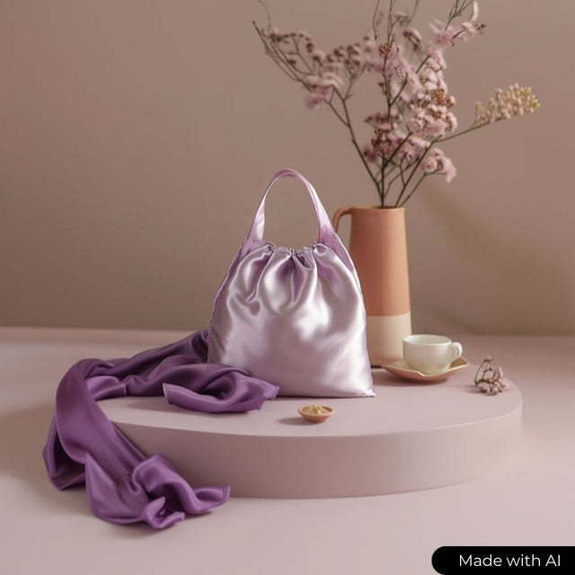 Bordeaux satin tyg – lätt & glansigt (bild 5 av 8)