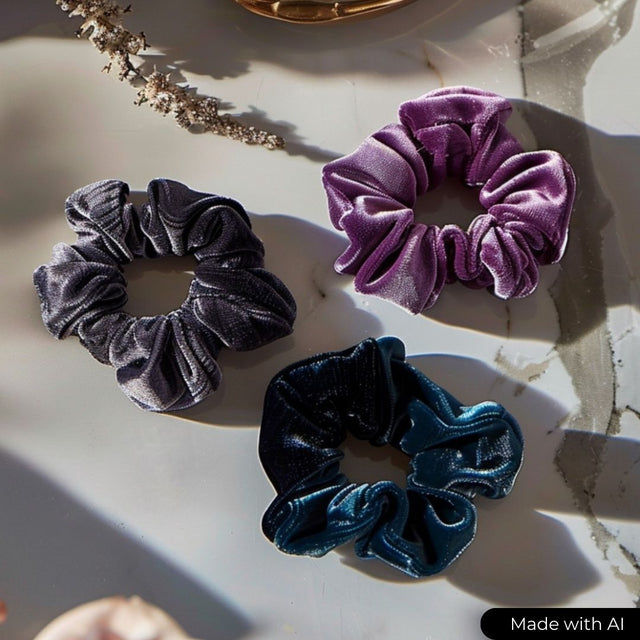Mörklila velour med stretch – mjuk stickad kvalitet (bild 4 av 6)