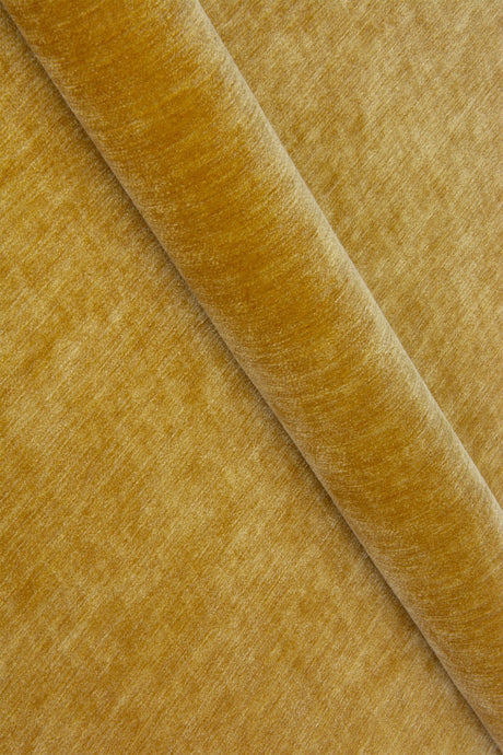 Gyllene curry Aurora chenille möbeltyg – vätskeavvisande & slitstark (bild 1 av 4)
