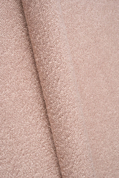 Mjuk blushrosa Baloo bouclé möbeltyg – teddy-struktur & extrem slitstyrka (bild 1 av 13)