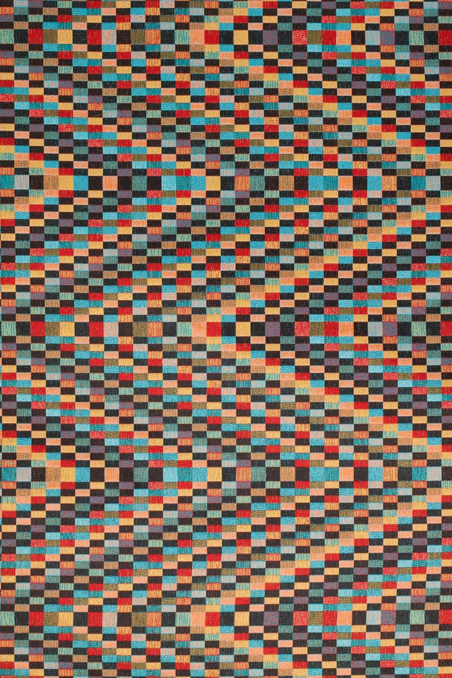 VARM KONFETTIRUTOR PÅ SVART BARCELONA JACQUARD DEKORATIONSTYG – KONFETTIRUTOR