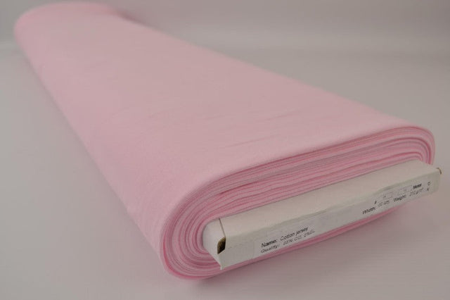 Ljusrosa bomullsjersey – naturlig, andningsbar & stretchig (bild 2 av 8)
