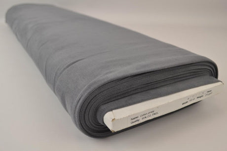 Mörk grå bomullsjersey – naturlig, andningsbar & stretchig (bild 2 av 8)