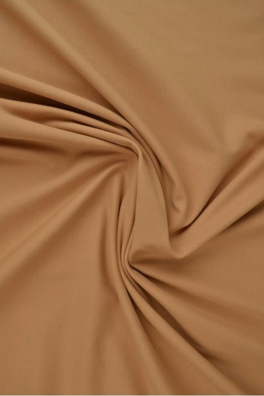 Beige bomullsjersey – naturlig, andningsbar & stretchbar (bild 1 av 7)