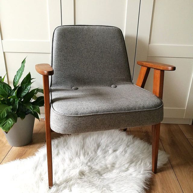 Granitgrå Clark möbeltyg – ull-blend och melerad look (bild 4 av 6)