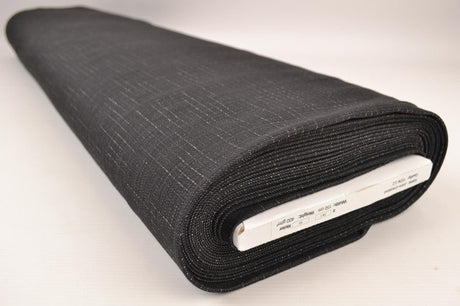 Svart otvättat denim med stretch – 370 g/m² (bild 2 av 9)