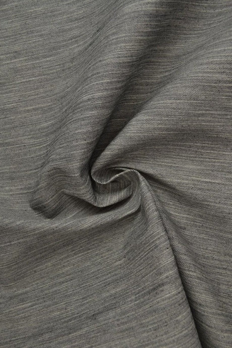 Kylig mellangrå otvättat denim med stretch – 370 g/m² (bild 1 av 9)