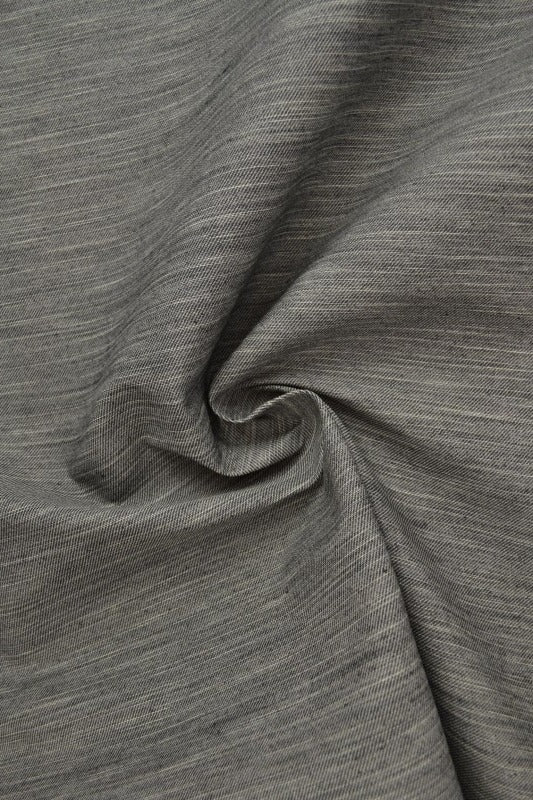 Kylig mellangrå otvättat denim med stretch – 370 g/m² (bild 1 av 9)