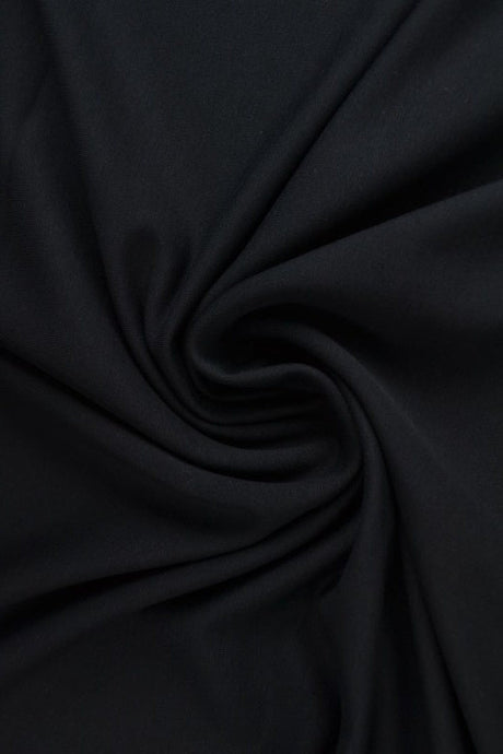 Svart french terry – mjuk bomullsstickad metervara med stretch (bild 1 av 5)
