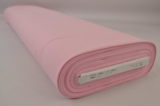 Ljusrosa french terry – mjuk bomullsstickad metervara med stretch (bild 4 av 7)