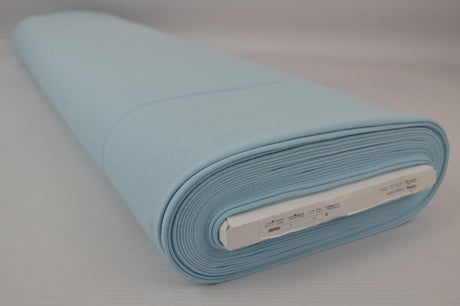 Babyblå french terry – mjuk bomullsstickad metervara med stretch (bild 2 av 5)