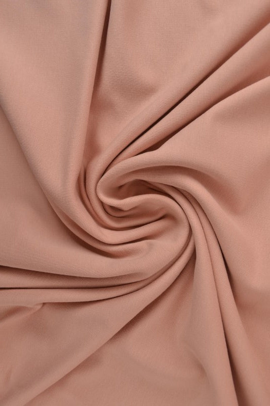 Dovt rosa french terry – mjuk bomullsstickad metervara med stretch (bild 1 av 5)