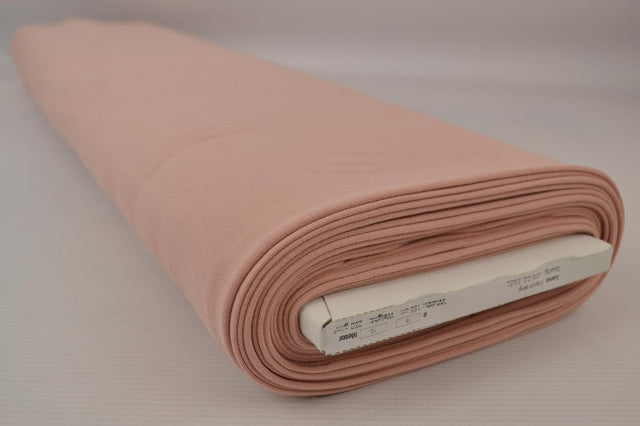 Dovt rosa french terry – mjuk bomullsstickad metervara med stretch (bild 2 av 5)