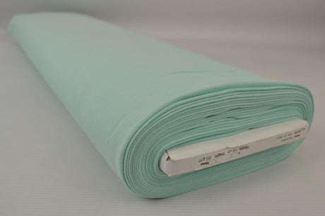 Mintgrön french terry – mjuk bomullsstickad metervara med stretch (bild 2 av 5)