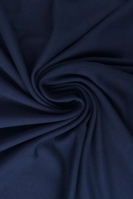 Navy french terry – mjuk bomullsstickad metervara med stretch (bild 1 av 5)