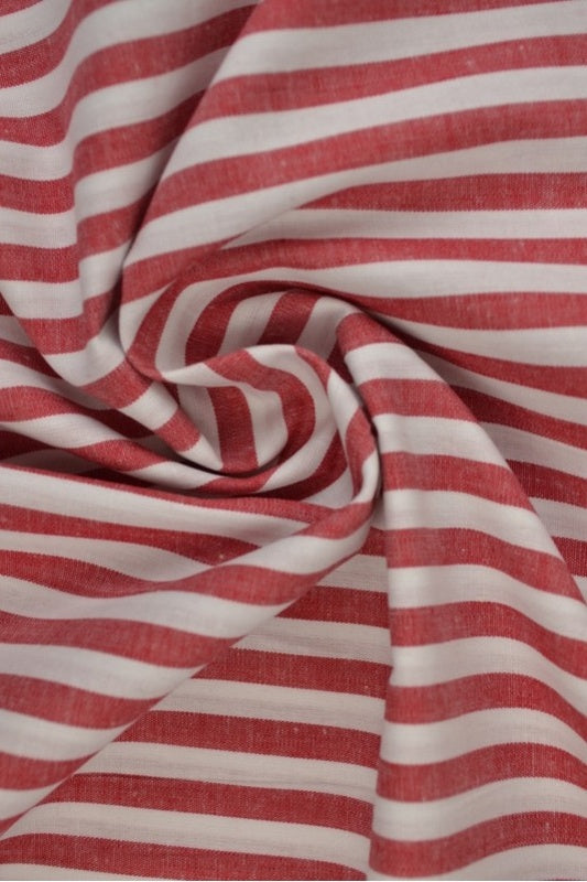 RÖD 6,5 MM GINGHAM RÄNDER – OEKO-TEX BOMULL, LÄTT & ANDNINGSBART