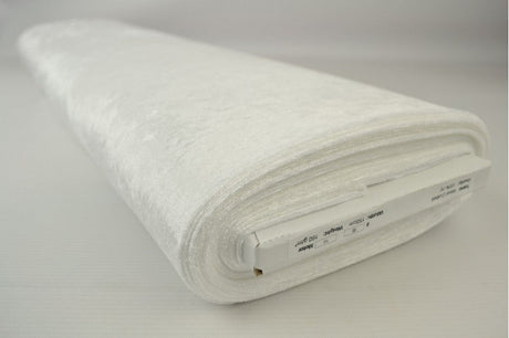 Vit krossad velour – stickad, stretchig & glansfullt fall (bild 2 av 7)