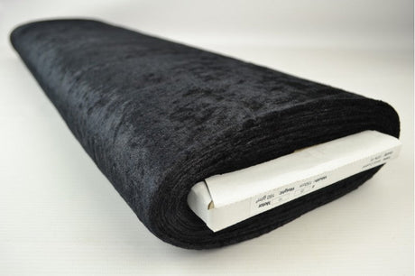 Svart krossad velour – stickad, stretchig & glansfullt fall (bild 2 av 7)