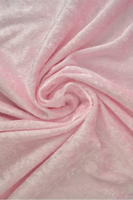 Ljusrosa krossad velour – stickad, stretchig & glansfullt fall (bild 1 av 7)
