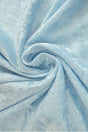 Babyblå krossad velour – stickad, stretchig & glansfullt fall (bild 1 av 7)