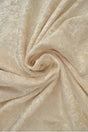 Champagnefärgad krossad velour – stickad, stretchig & glansfullt fall (bild 1 av 7)