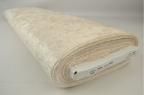Champagnefärgad krossad velour – stickad, stretchig & glansfullt fall (bild 2 av 7)