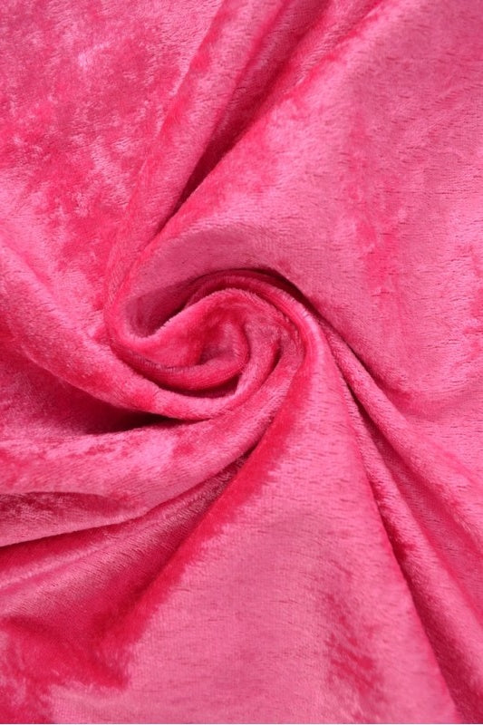 Fuchsia krossad velour – stickad, stretchig & glansfullt fall (bild 1 av 7)