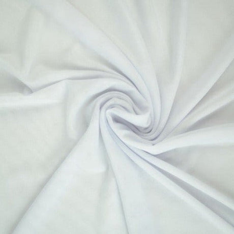Hvid lycra mesh – elastisk netstof, semi transparent, metervare til erhverv (billede 1 af 4)