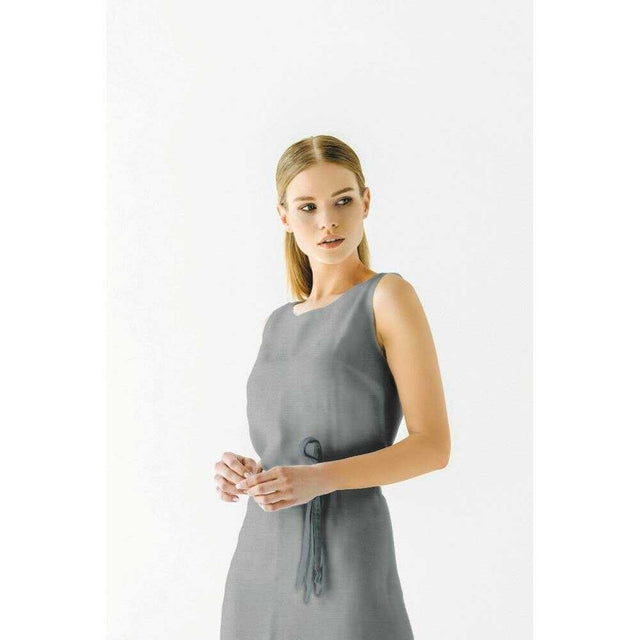 Senapsgul sorona linne med stretch (bild 3 av 4)