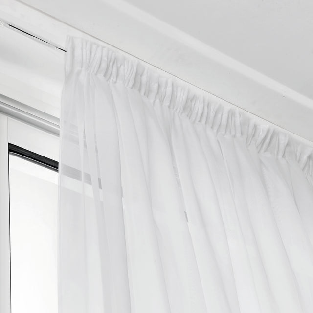 Semi-transparent voile till gardiner - vit (bild 2 av 3)