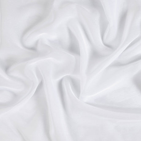 Silkelook voile med dupion-effekt — hvid, stofprøve