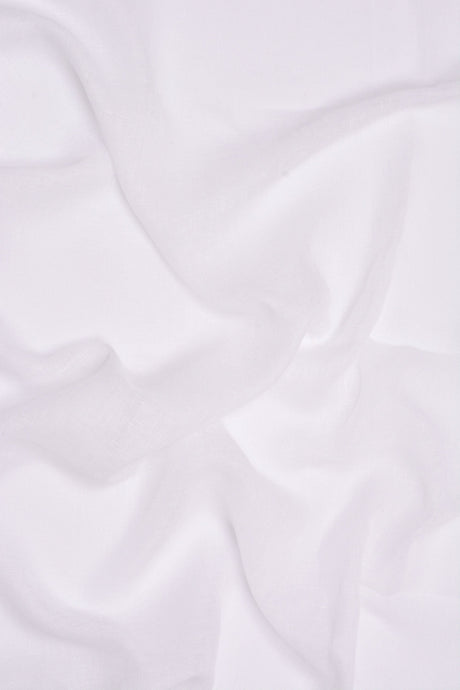 Semi-transparent hør-voile til gardiner — hvid, stofprøve