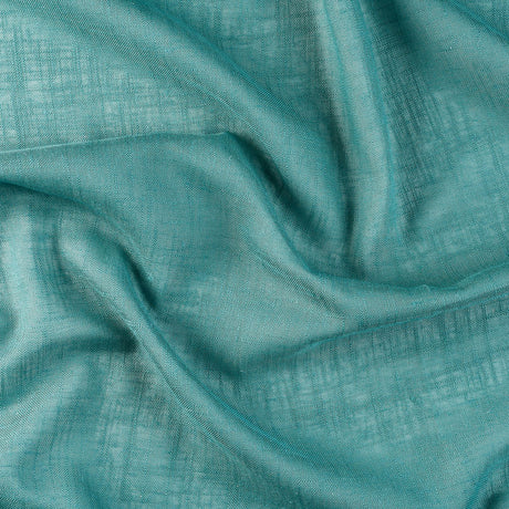 Hørmiks-voile med blødt fald — turkis, stofprøve